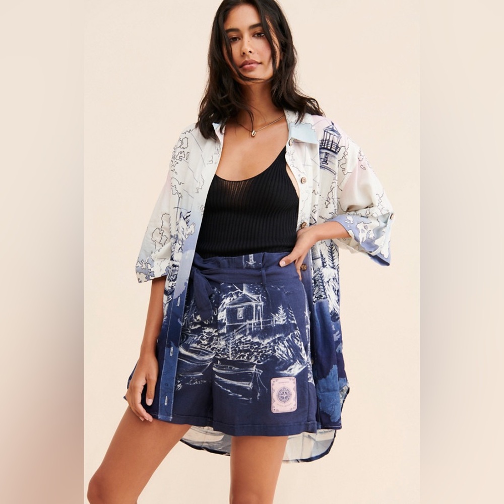 Agua Bendita Navy Scenic Shirt